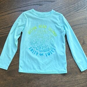 Kids Aqua Long Sleeve Tee